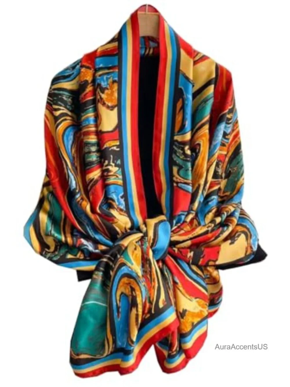 Silk Feel Large Square Shawl Wrap Scarf Oversized Fashion Scarf